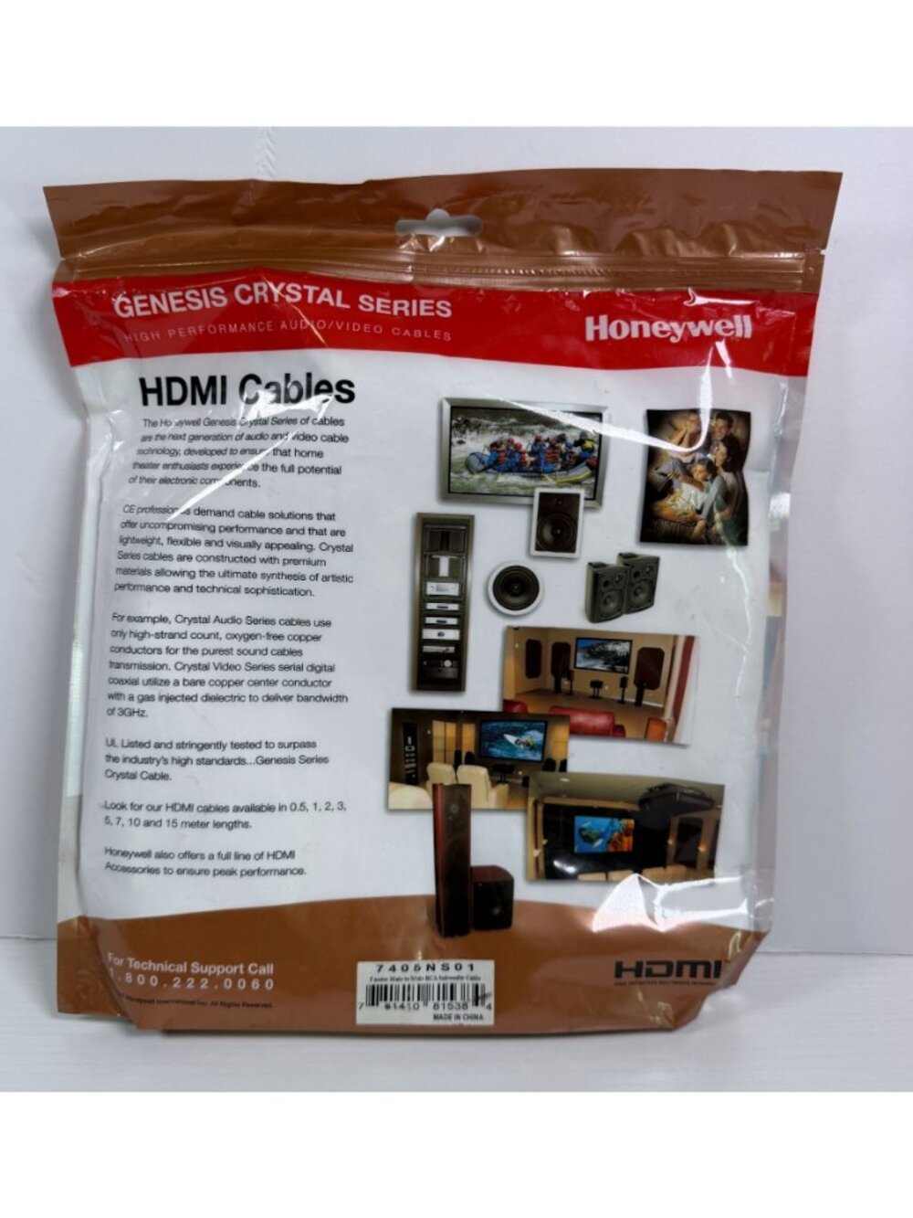 Honeywell Genesis Crystal Series RCA Male to Male Subwoofer Cable 5 Meters NEW - Picture 2 of 7